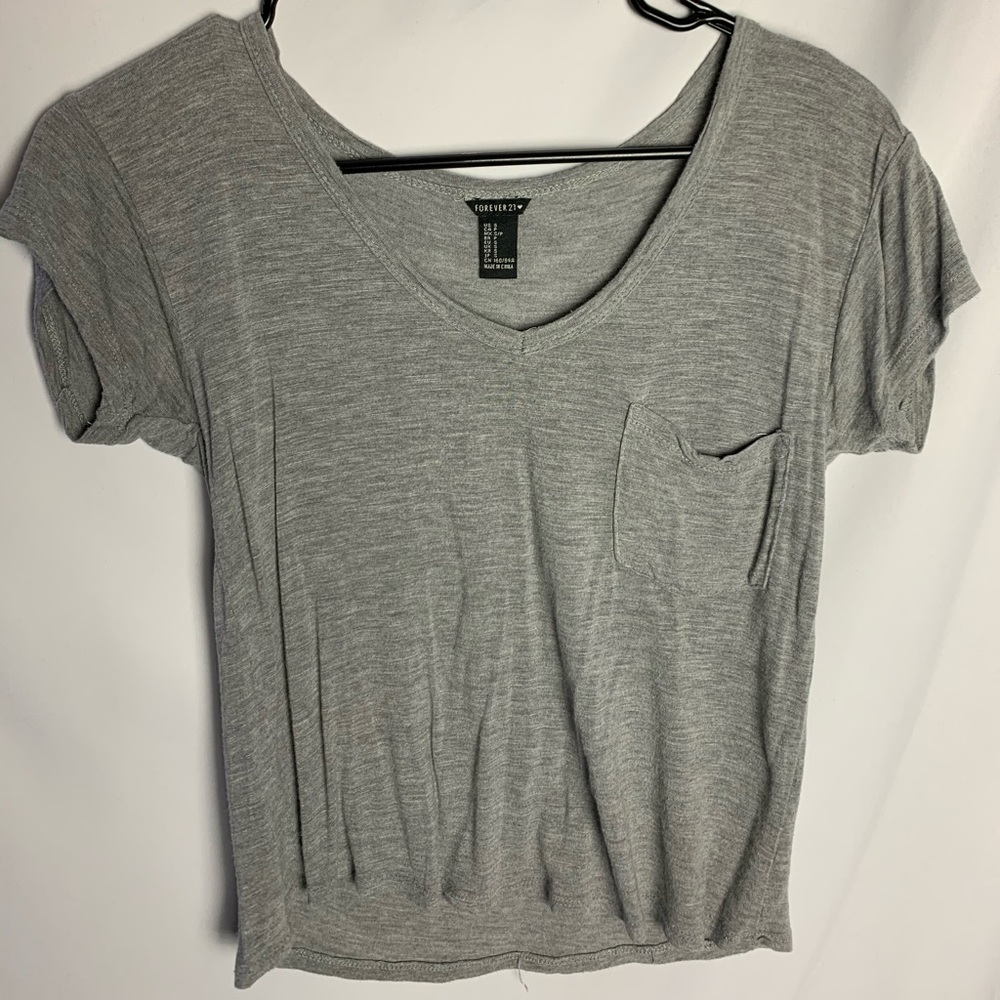 Grey crop top
